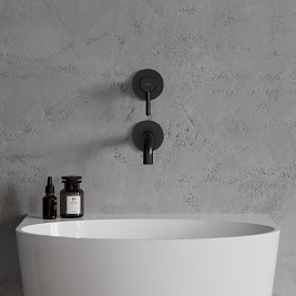 Bateria umywalkowa podtynkowa Y1215NBL Omnires Y czarna