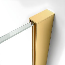 Złota kabina prysznicowa prostokątna 140x90 szkło 8 mm ZES-KZ22E-GL-140X90