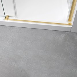 Złote drzwi prysznicowe do wnęki 105-110 cm rozsuwane szkło 8 mm KZ09B