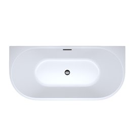 Wanna wolnostojąca przyścienna czarne wykończenie 140 cm Lena Hydrosan