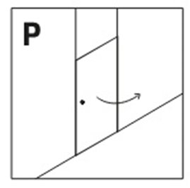 Drzwi prysznicowe uchylne prawe kolor chrom 100 cm D-1008A New Trendy Kalibra 1D