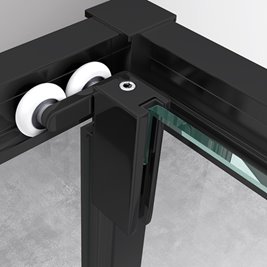 Czarna kabina prysznicowa kwadratowa 100x100 KZ16C Hydrosan