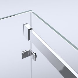 Kabina prysznicowa trójścienna 130x90x90 cm szkło 8mm mrożone Swiss Liniger
