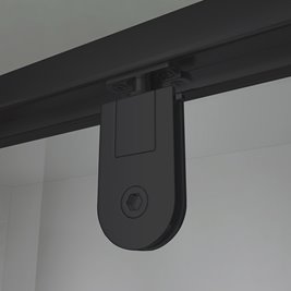 Drzwi prysznicowe uchylne do wnęki kolor profili czarny mat 90 cm ZES-KZ18C-BL-90 zdjęcie 6