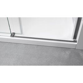 Stal szczotkowana drzwi prysznicowe do wnęki 135-140 cm rozsuwane szkło 8 mm KZ09E