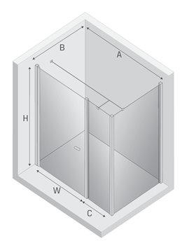 Kabina prysznicowa prostokątna 100x110 K-0633 New Soleo New Trendy