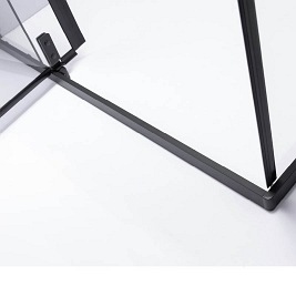 Czarna prostokątna kabina prysznicowa 110x90 drzwi uchylne BS16B