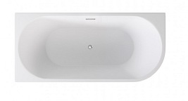 Wanna przyścienna narożna lewa syfon z przelewem biały 150 cm Zoya Besco WAS-150-ZLB