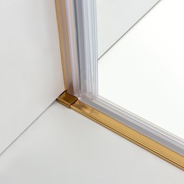 Złote drzwi prysznicowe łamane do wnęki 90 cm SH01B