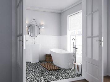 Wanna wolnostojąca Corsan Estella 160 cm korek klik-klak złoty