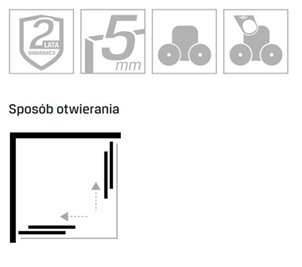 Czarna kabina prysznicowa kwadratowa 80x80 szkło satyna K-3579 Suvia New Trendy