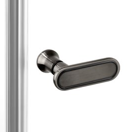Stalowa szczotkowana kabina kwadratowa składana 90x90 K-2251 New Soleo Gunmetal Brushed New Trendy