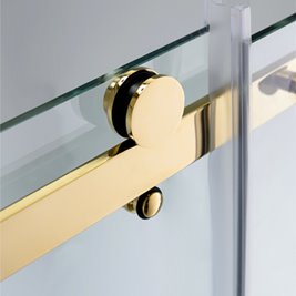 Złote drzwi prysznicowe do wnęki 105-110 cm rozsuwane SH03CG szkło 8 mm