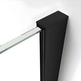 Czarna kabina prysznicowa prostokątna 130x90 szkło 8 mm ZES-KZ22D-BL-130X90