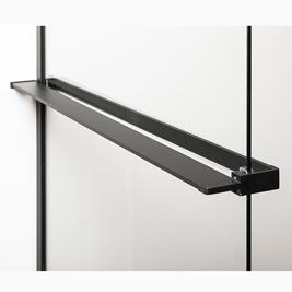 Czarna ścianka prysznicowa z półką na kosmetyki 100 cm Grace BL Kerra zdjęcie 6