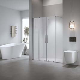 Drzwi prysznicowe rozsuwane szkło 8 mm szerokość 160 cm ASTRA-CH-DUO-160