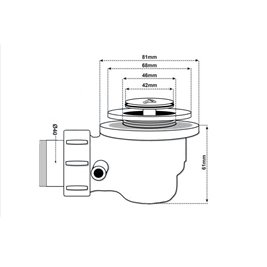 Czarny brodzik prysznicowy pięciokątny 80x80 SXL07A wysokość 15 cm