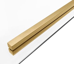 Złota szczotkowana kabina prysznicowa prostokątna 120x90 Solar Rea