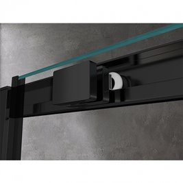 Czarne drzwi prysznicowe do wnęki 135-140 cm rozsuwane KZ14EB