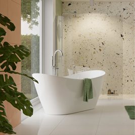 Wanna wolnostojąca akrylowa Nauti Corsan 170 cm korek klik-klak miedziany