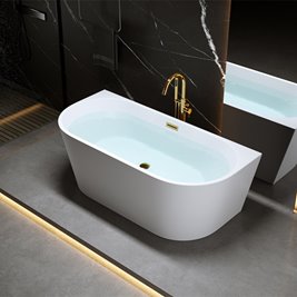 Wanna wolnostojąca przyścienna złote wykończenie 170 cm Lena Hydrosan