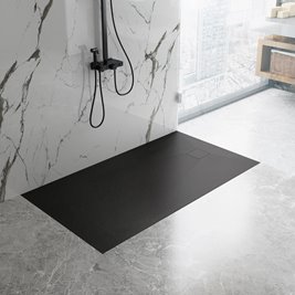 Brodzik prostokątny czarny struktura kamienia smc 120x80 Magnum Black Rea