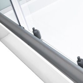 Kabina prysznicowa zabudowana prostokątna profil szczotkowany 120x80 Alma Lewa