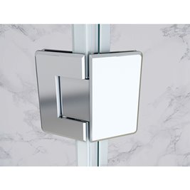 Chromowana kabina prysznicowa pięciokątna 90x90 drzwi uchylne KZ10B