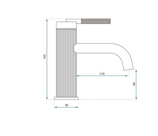 Bateria umywalkowa niska Argon Rea miedź szczotkowana