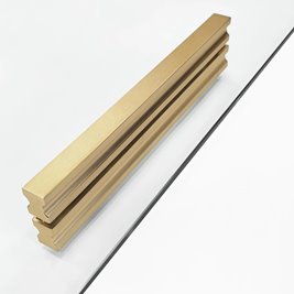 Złota szczotkowana kabina prysznicowa kwadratowa 100x100 Montana Rea