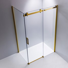 Złota kabina prysznicowa prostokątna 100x80 szkło 8mm KZ203AG