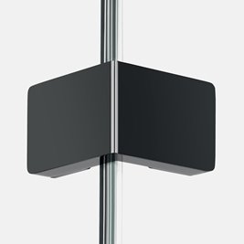 Czarna przyścienna kabina prysznicowa prawa 90x100 EXK-6259 Eventa Black Chrome New Trendy