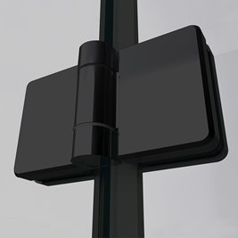 Czarna kabina prysznicowa kwadratowa drzwi pojedyncze składane 90x90 ZES-KZ20C-BL-90