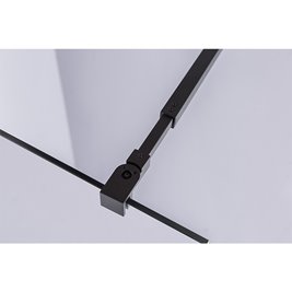 Czarna ścianka prysznicowa 90 cm SH07CB szkło 8mm