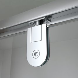 Drzwi prysznicowe uchylne do wnęki kolor profili chrom 80 cm ZES-KZ18B-80 zdjęcie 6