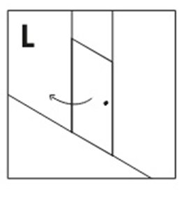 Drzwi prysznicowe uchylne lewe kolor czarny mat 100 cm D-1013A New Trendy Kalibra 1D