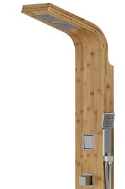 Panel natryskowy z drewna bambusowego chrom termostat Bao Corsan