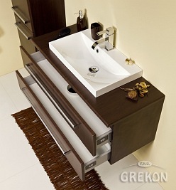 Szafka z umywalką 100/39/2 FKS seria Fokus Wenge Mat