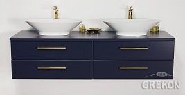 Szafka wisząca z umywalkami nablatowymi 160 cm Belli Gold Gante