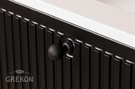 Szafka łazienkowa z umywalką kolor czarny mat wisząca 100 cm Argento Gante