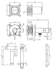 System bidetowy podtynkowy SYSYBI2CP Omnires Y miedź
