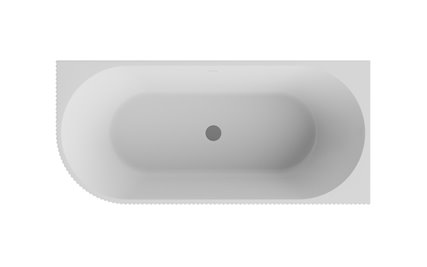 Denaya Besco biała wanna wolnostojąca 150 cm prawa syfon chrom WAS-150-DPC
