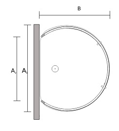 Kabina przyścienna szkło grafitowe 100x80 BK501XG+