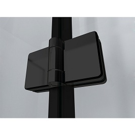 Kabina prysznicowa drzwi składane czarna kwadratowa 100x100 KZ08D