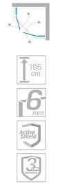 Kabina prysznicowa pięciokątna 80x80 K-0609 New Soleo