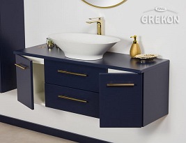 Szafka wisząca z umywalką nablatową 120 cm Belli Gold Gante