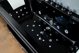 Czarna wanna z hydromasażem 170x84 Iris 933C Hydrosan