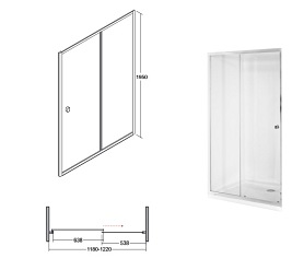 Kabina prysznicowa prostokątna 120x80 cm Duo Slide Besco