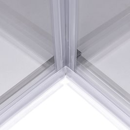 Chromowana kabina prysznicowa kwadratowa Super Slim Nova 80x80 drzwi rozsuwane