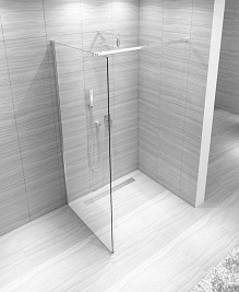 Ścianka prysznicowa walk-in profile chromowane 80 cm Aero Rea